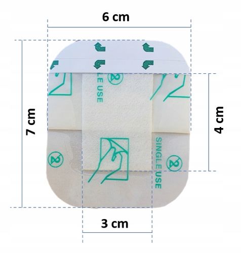 OPATRUNEK NA RANY JAŁOWY HYPOALERGICZNY Z WKŁADEM CHŁONNYM 7X6cm 50szt na Arena.pl