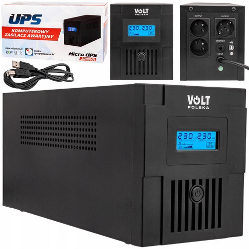 ZASILACZ AWARYJNY UPS 2000VA 1200W LCD + PROGRAM na Arena.pl