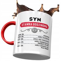Kubek Czerwony Dla Syna Na Dzień Dziecka Prezent Z Nadrukiem Ze Zdjęciem