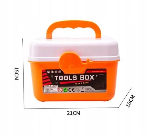 ZESTAW NARZĘDZI DLA DZIECI MAJSTERKOWICZ SKRZYNKA WIERTARKA NA BATERIE 42EL na Arena.pl