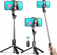 SELFIE STICK TRIPOD 106 CM SELFIESHOW STEROWANE BLUETOOTH 360°