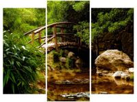 OBRAZ SECRET GARDEN MOST OGRÓD JAPONIA KOLORY