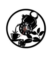 Zegar ścienny z płyty winylowej 233.13 Filiżanka herbaty