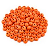 Drewniane koraliki KULA 8mm 120szt. pomarańczowe