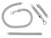 KLASYCZNY ELEGANCKI KOMPLET SREBRNY BISMARCK