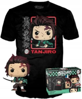 funko pop! tees demon slayer tanjiro 867 figurka+t-shirt l