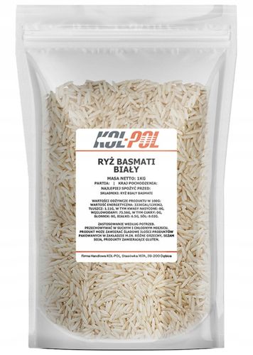 RYŻ BASMATI 2,5kg Naturalny biały długoziarnisty | KOL-POL na Arena.pl