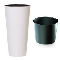 Doniczka wysoka Tubus slim shine DTUS200S | Biały