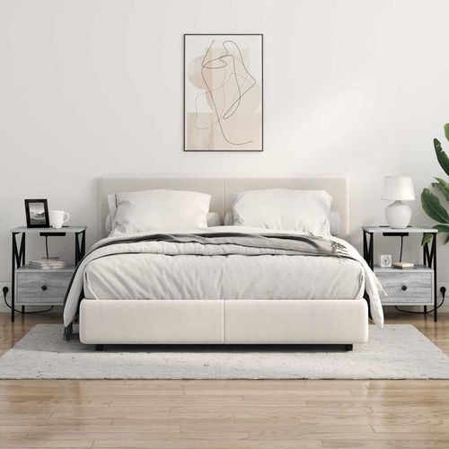 Szafka Nocna z szufladą Szary dąb sonoma 41.5 x 40.5 x 55 cm na Arena.pl