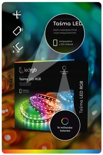 Taśma LED 30M RGB 5050 PILOT APLIKACJA Bluetooth MUZYKA ZESTAW 12V SMD na Arena.pl