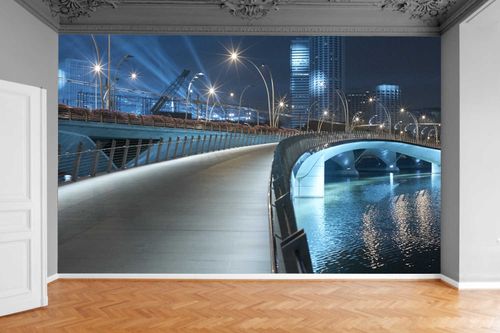 Fototapeta MOST MIASTO NOCĄ MGŁA 200x130 na Arena.pl