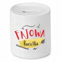 Dla Baristy Prezent Skarbonka Fajowa Baristka Z Nadrukiem Ze Zdjęciem