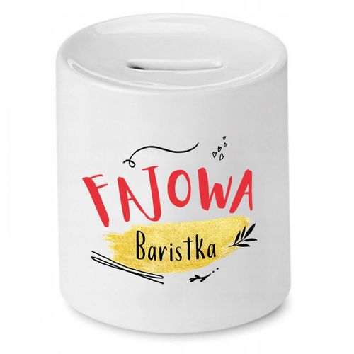 Dla Baristy Prezent Skarbonka Fajowa Baristka Z Nadrukiem Ze Zdjęciem na Arena.pl