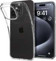 etui na iphone 15 pro liquid crystal - przezroczyste