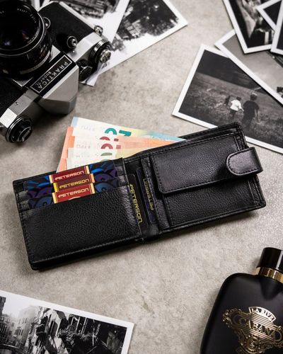 Peterson zestaw klasyczny portfel skórzany męski + brelok na Arena.pl