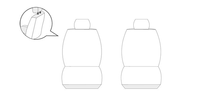 Dacia Dokker 1+1  od 2012 Pokrowce dopasowane na miarę zdjęcie 6