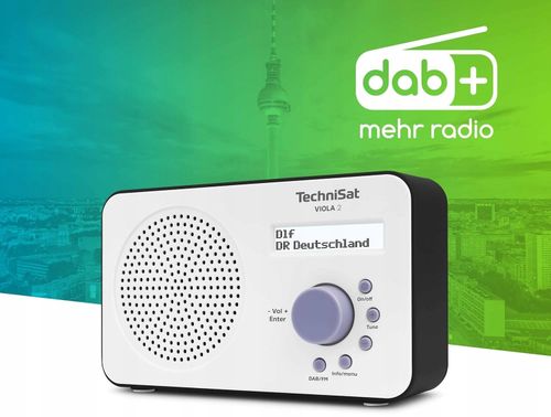 Radio przenośne sieciowo-bateryjne DAB+, FM TechniSat Viola 2 Biały na Arena.pl