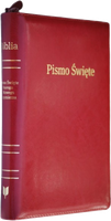 Biblia Stare i Nowe Przymierze EIB Liga Biblijna duża ekoskóra PU zamek złoto index bordo