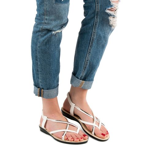 Białe Wsuwane Sandałki r.38 na Arena.pl