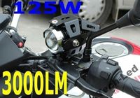 HALOGEN MOTOCYKLOWY LED CREE+WŁĄCZNIK 3000LM W-WA