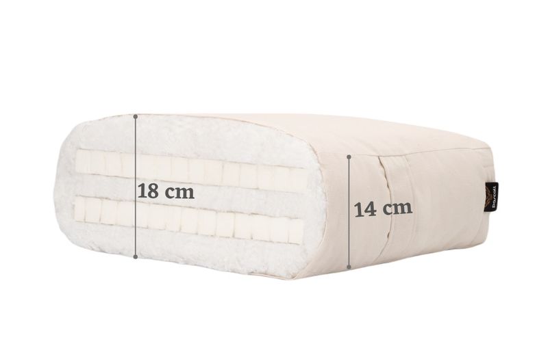 Materac 140x200 z lateksem - Pascall Futon Medium Duo Latex - Ecru zdjęcie 2