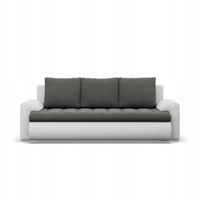 KANAPA FORESTA BIAŁA SZARA Rozkładana Wygodna Funkcja Spania VELVET SKÓRA