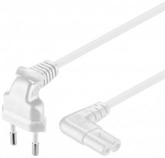 Kabel zasilający euro - IEC  C7 ósemka 5m biały