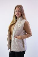 Krótka kamizelka Fashion Beżowa 40