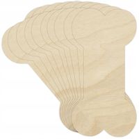 10 x Kość ozdoby sklejka dekor decoupage 15x7,5cm