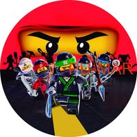 Opłatek na tort Lego Ninja Ninjago Klocki Tekst Gratis