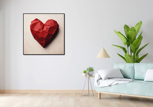 Plakat 90x90cm Kreślone Serce na Arena.pl