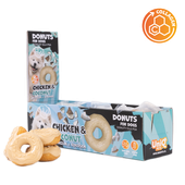Smaczki dla psa donut z kurczakiem i kokosem 50 g x 10 szt 7cm CHEWY