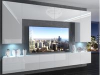 Meblościanka meble do salonu pokojowe PREMIUM 2 biały połysk