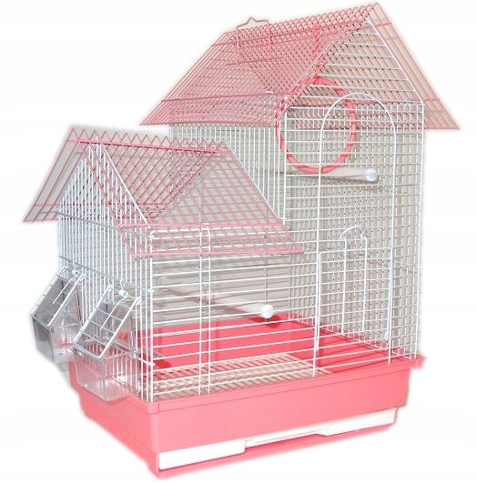 Klatka ZAMEK dla PTAKÓW PAPUGI PAPUG KANARKA PTAKA + KARMA GRATIS zdjęcie 9