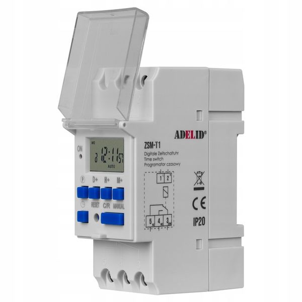 Timer programator czasowy tygodniowy na szynę TH35 zdjęcie 5