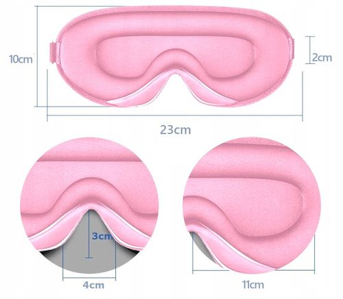 OPASKA NA OCZY DO SPANIA 3D MASKA ZACIEMNIAJĄCA REGULOWANA JAKOŚĆ PREMIUM na Arena.pl