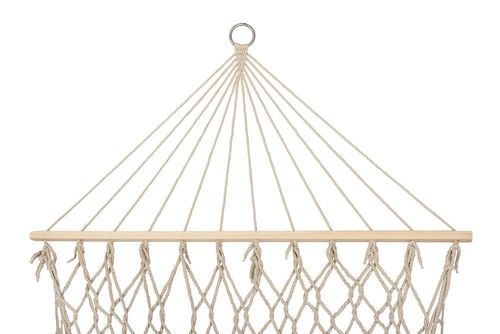 Hamak ogrodowy brazylijski boho siatka frędzle 200cm ecru 250kg na Arena.pl