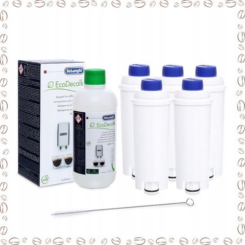 5x FILTR WODY do DELONGHI i ODKAMIENIACZ 500ml zestaw do pielęgnacji na Arena.pl