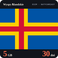 Karta eSIM Internet Wyspy Alandzkie 5 GB na 30 dni - bez rejestracji