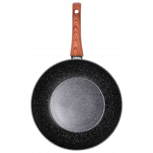 Wok GRANITOWY patelnia głęboka do smażenia duszenia dań azjatyckich 28 cm na Arena.pl