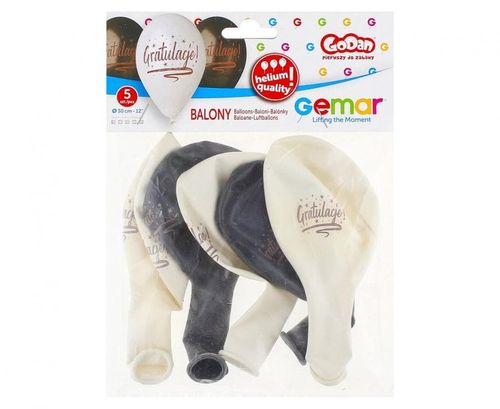 Balony lateksowe Gratulacje, 5 szt. na Arena.pl