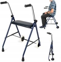 Chodzik rehabilitacyjny siedziskiem podpórka balkonik do chodzenia po domu