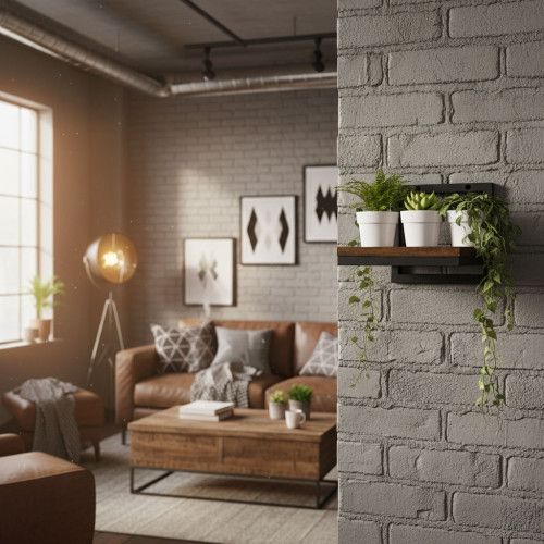 KWIECIENIK ŚCIENNY MODERNHOME 5KG STALOWY NOWOCZESNY INDUSTRIALNY na Arena.pl