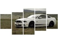 70CM 150CM OBRAZ 5 ELEM MUSTANG GT V8 BRETT LEVIN ŚCIENNY