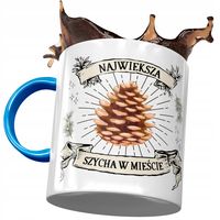 Kubek Błękitny Śmieszny Największa Szycha Miasta Z Nadrukiem Ze Zdjęciem