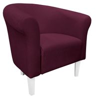Fotel Milo Mikrofaza 11 fioletowy nogi 20 białe