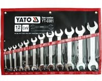 YATO ZESTAW KLUCZY PŁASKICH 6-32 MM 12 SZTUK YT-0381 + PŁACHTA KLUCZE