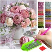 HAFT DIAMENTOWY DIAMOND PAINTING MOZAIKA DIAMENTOWA ZESTAW 5D + AKCESORIA