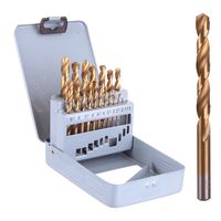 wiertła dr19 do metalu hss zestaw 19el 1-10mm (tytan) kaseta