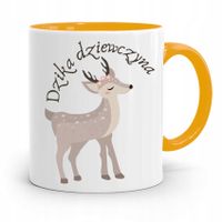 Kubek Żółty Dla Dziewczyny Dzika Dziewczyna Z Nadrukiem Ze Zdjęciem